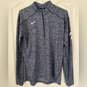Peloton Nike Men's Heathered Blue Quarter-Zip Jacket